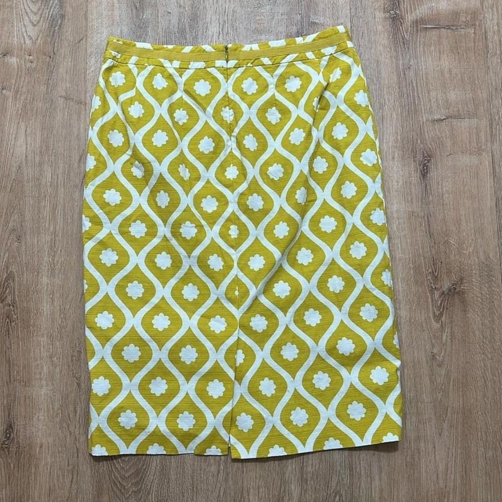 BODEN | Yellow Geometric Print Pencil Skirt - Picture 4 of 8